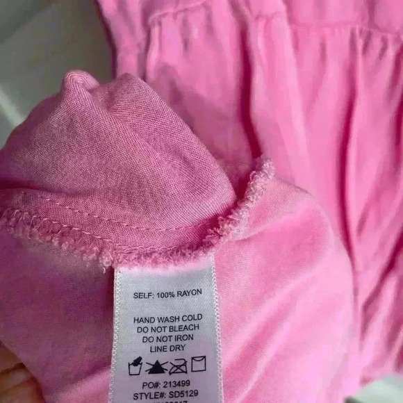 Shinestar Ruffle Mini Pink Short Babydoll Dress size L - Picture 9 of 9